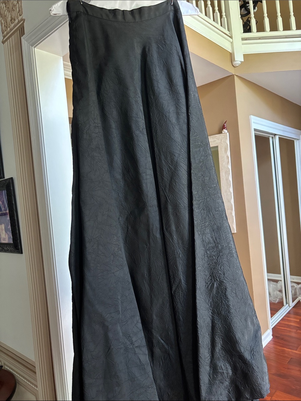 Hugo Buscati Black Textured Maxi Skirt